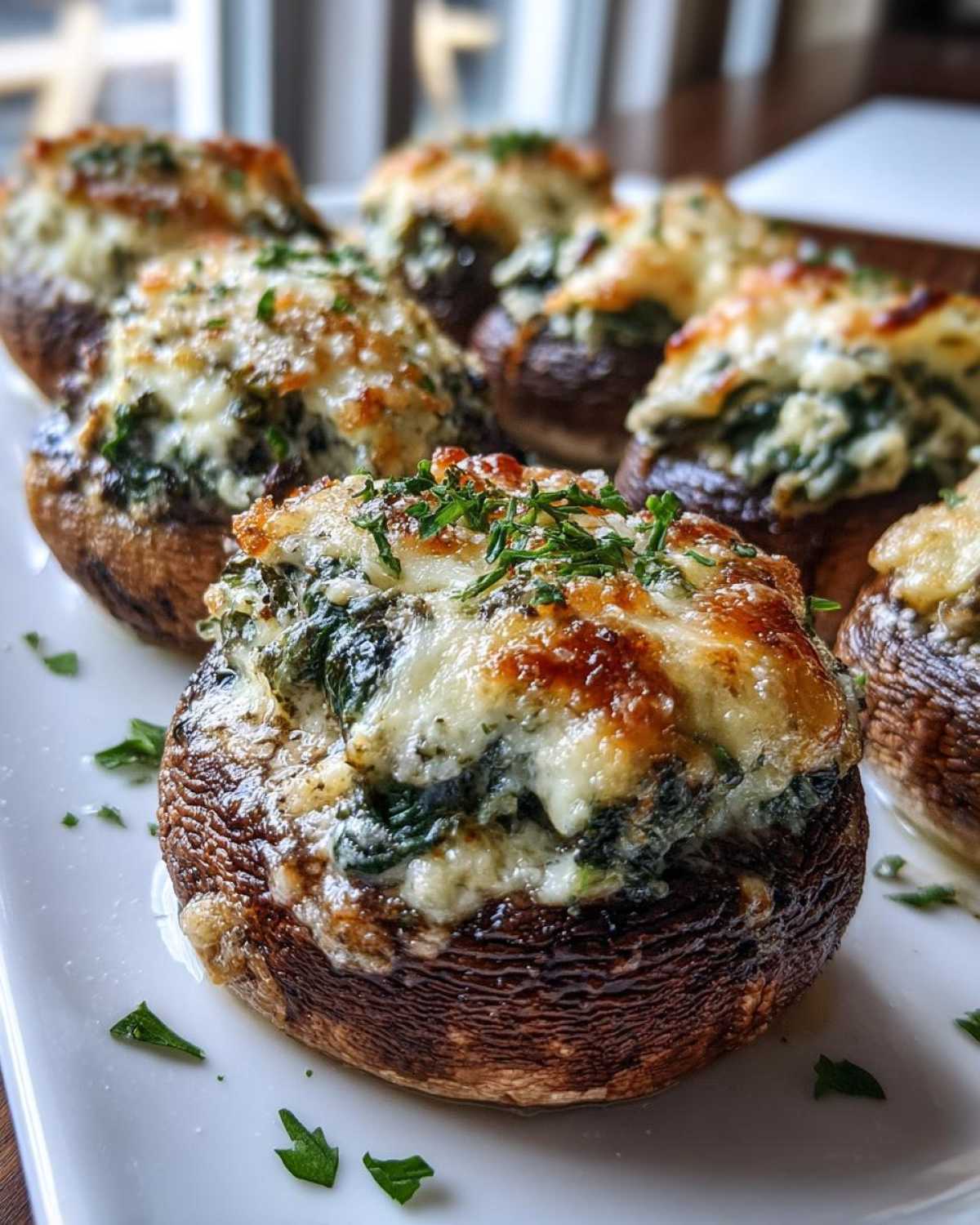 Spinach Artichoke Stuffed Mushrooms - detail 1