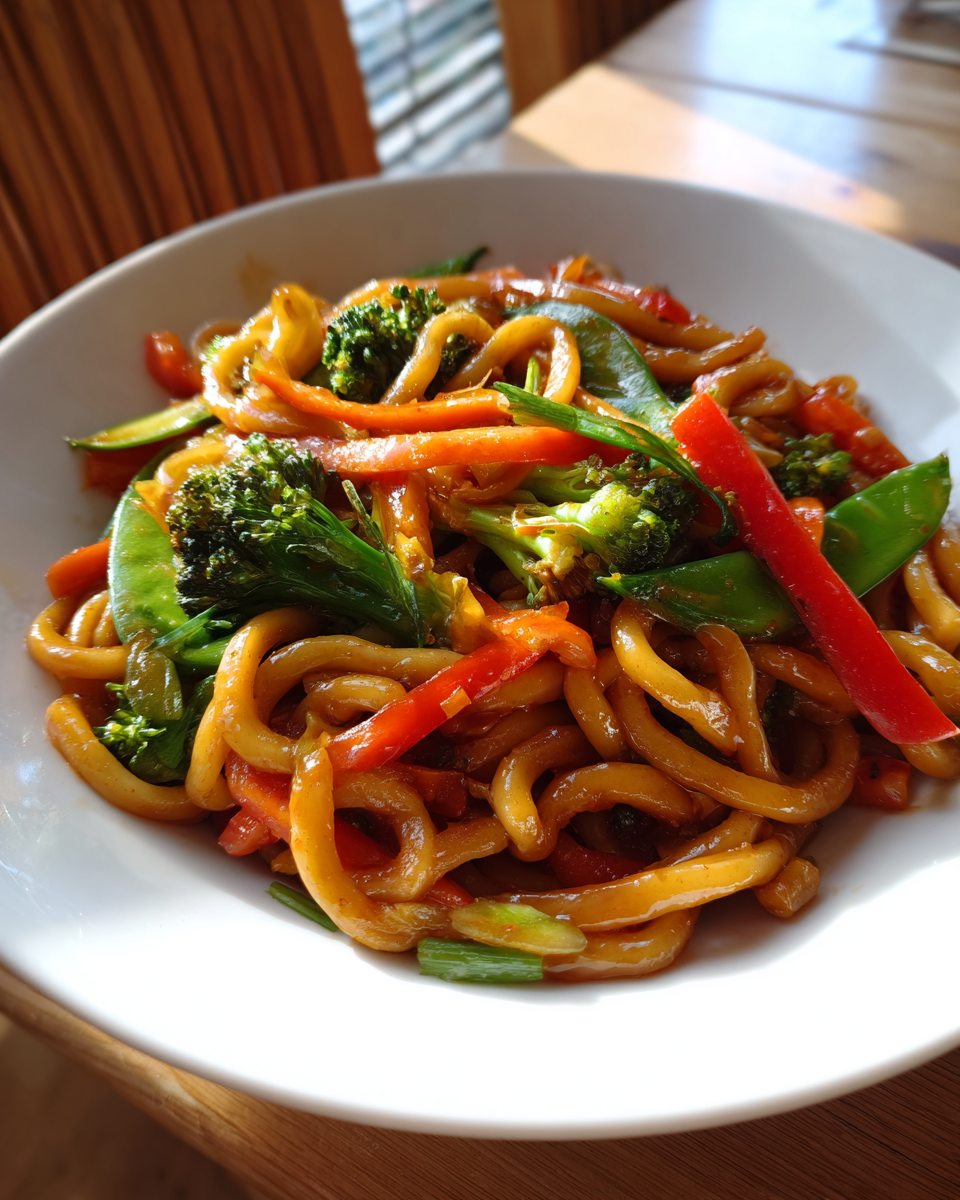 Stir-Fried Udon Noodles with Vegetables - detail 2