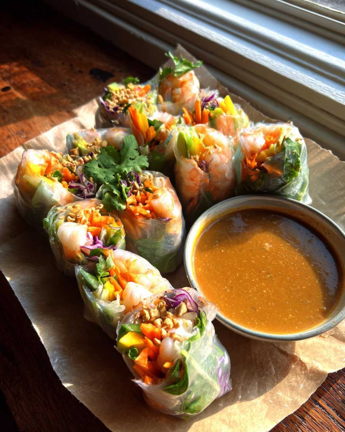 Summer Roll (Fresh Spring Roll) with Peanut Sauce - detail 4