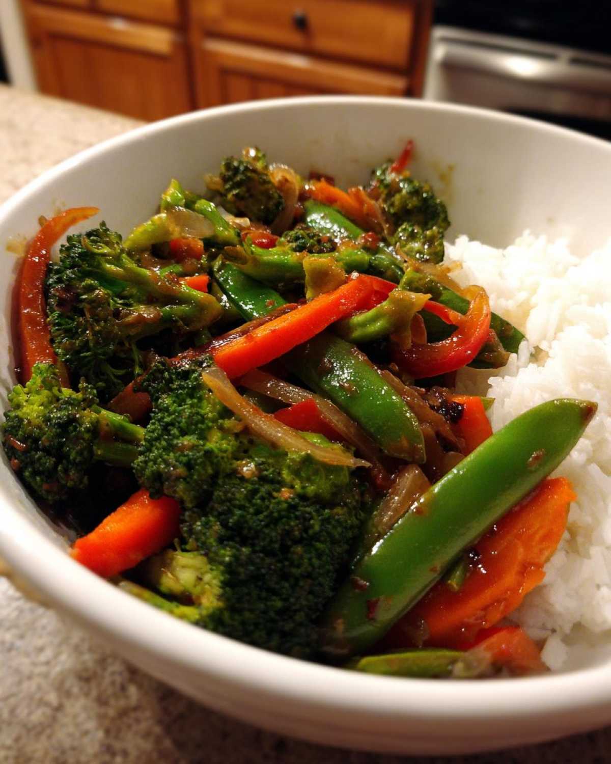 Vegetable Stir-Fry with Peanut Sauce - detail 2