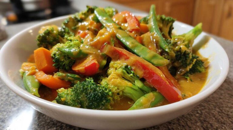 Vegetable Stir-Fry with Peanut Sauce