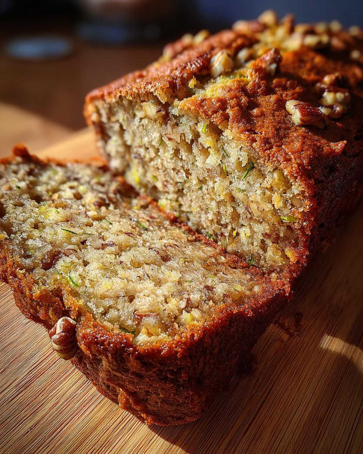 Zucchini Bread with Pecans - detail 2