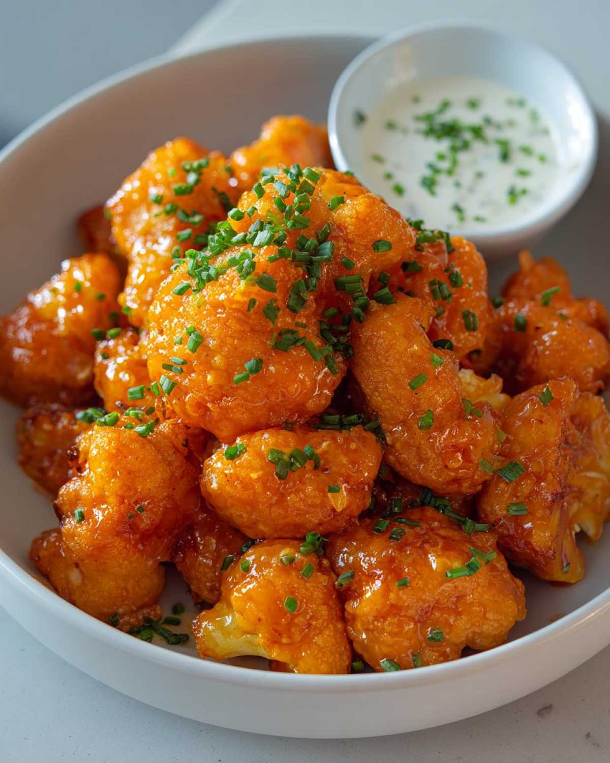 Air Fryer Buffalo Cauliflower Bites (Healthy Game-Day Snack) - detail 4