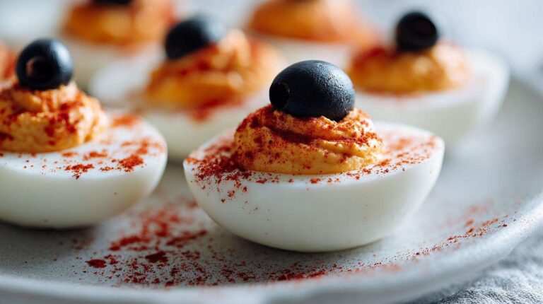 Bloody Mary Deviled Eggs (Halloween Appetizer Twist)