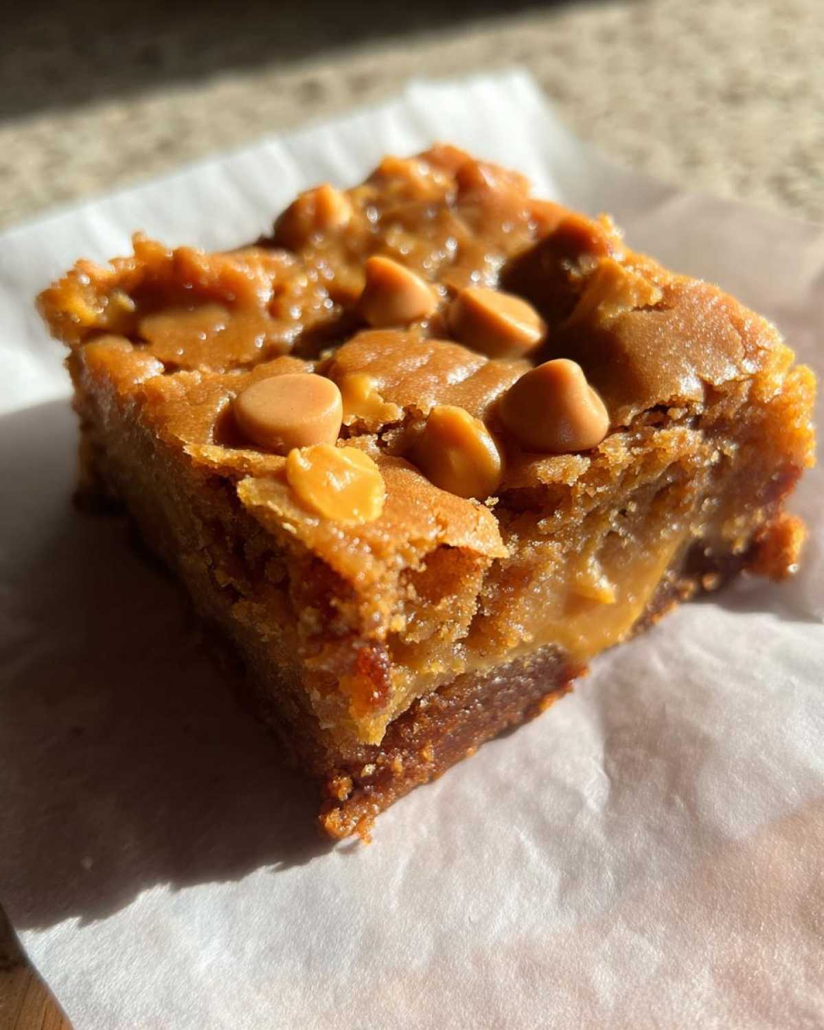 Butterscotch Pumpkin Blondies (Gooey Fall Dessert Bar) - detail 3