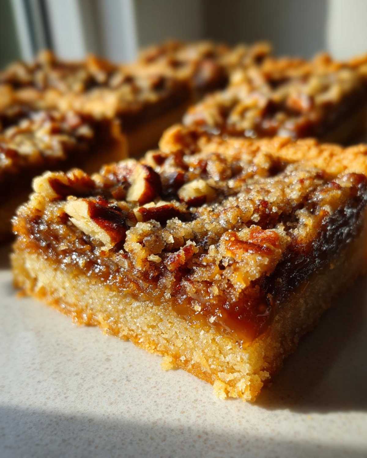 Caramel Pecan Pie Bars (No-Fuss Holiday Dessert) - detail 1