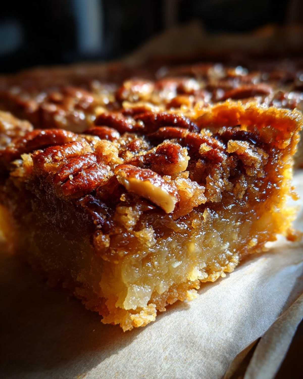 Caramel Pecan Pie Bars (No-Fuss Holiday Dessert) - detail 3