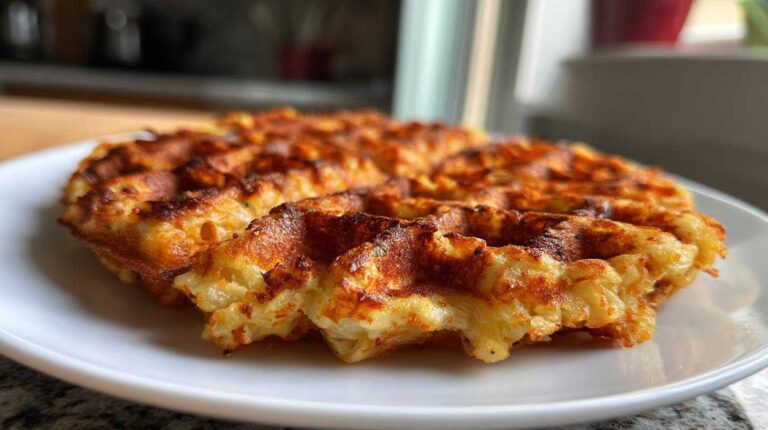 Cauliflower Hash Brown Waffles (Low-Carb Breakfast)