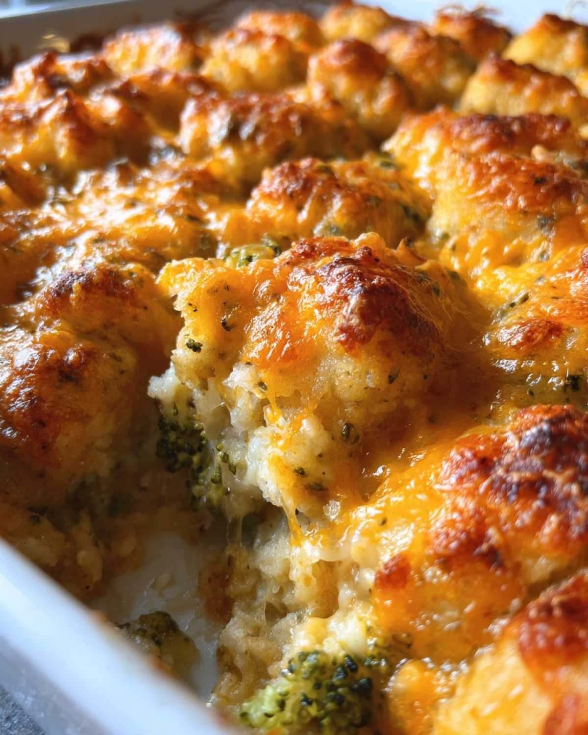 Cheesy Broccoli Tater Tot Casserole (Kid-Friendly Dinner) - detail 2