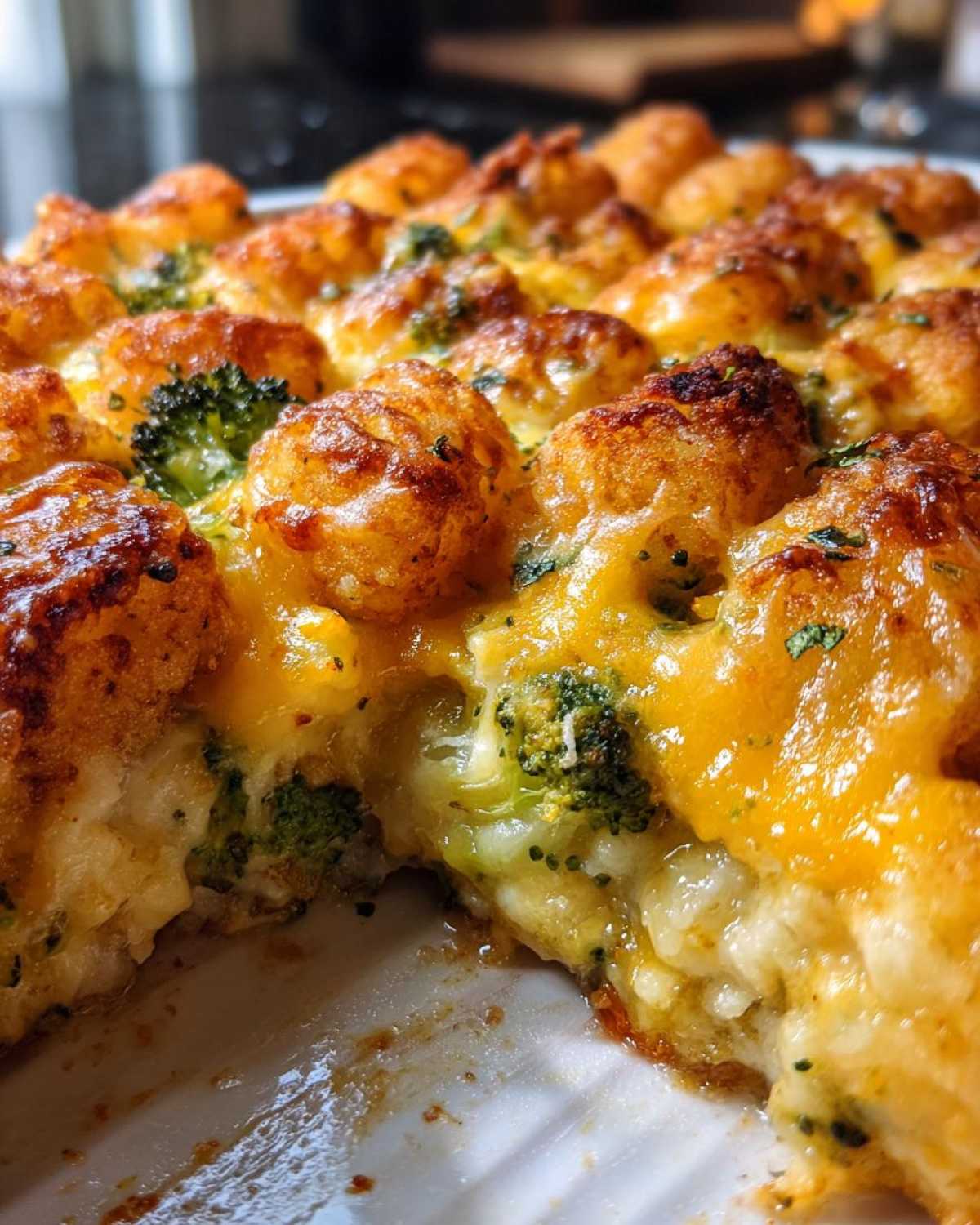 Cheesy Broccoli Tater Tot Casserole (Kid-Friendly Dinner) - detail 4