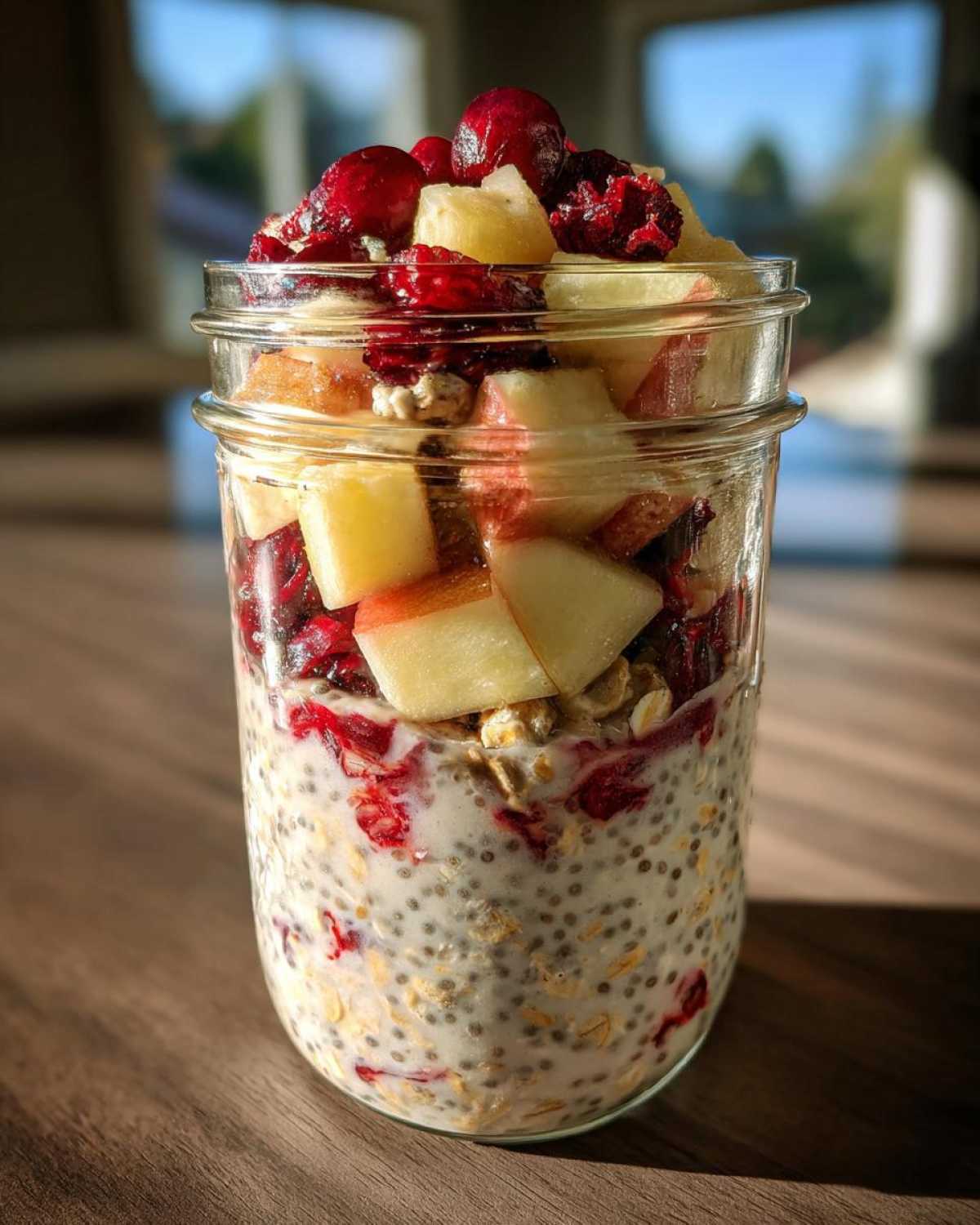 Cranberry Apple Overnight Oats (Make-Ahead Healthy Breakfast) - detail 3
