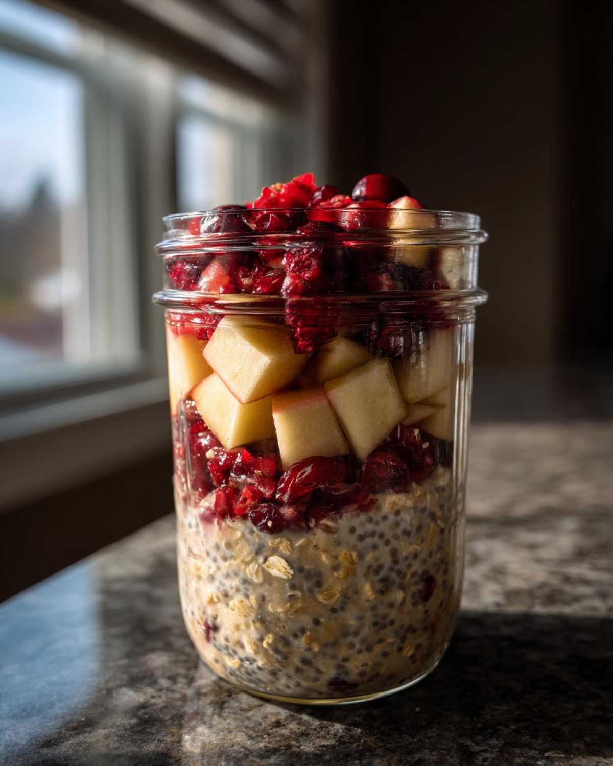 Cranberry Apple Overnight Oats (Make-Ahead Healthy Breakfast) - detail 4