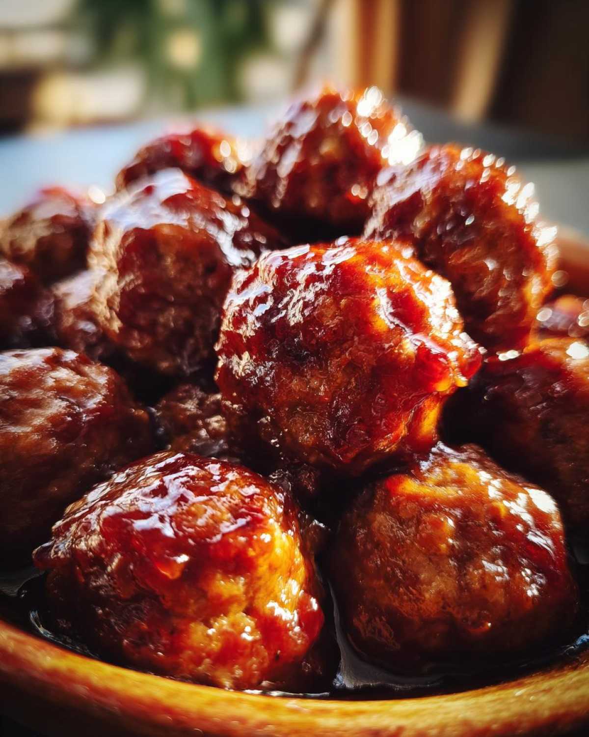 Cranberry BBQ Meatballs (Festive Slow Cooker Appetizer) - detail 2