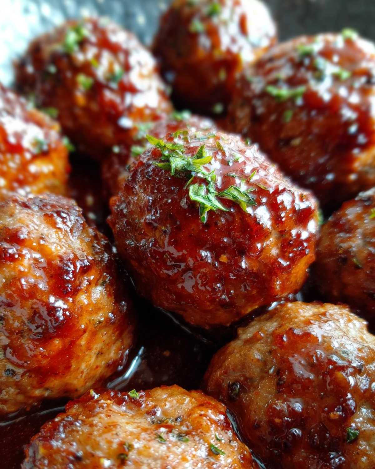 Cranberry BBQ Meatballs (Festive Slow Cooker Appetizer) - detail 3