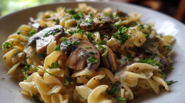 Creamy Mushroom Stroganoff (Meatless One-Pot Dinner)