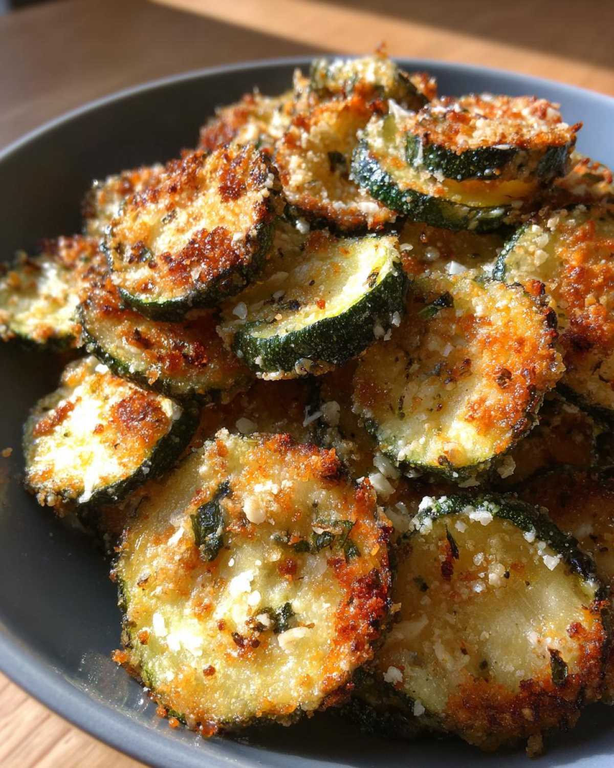 Garlic Parmesan Zucchini Chips (Air Fryer Keto Snack) - detail 4