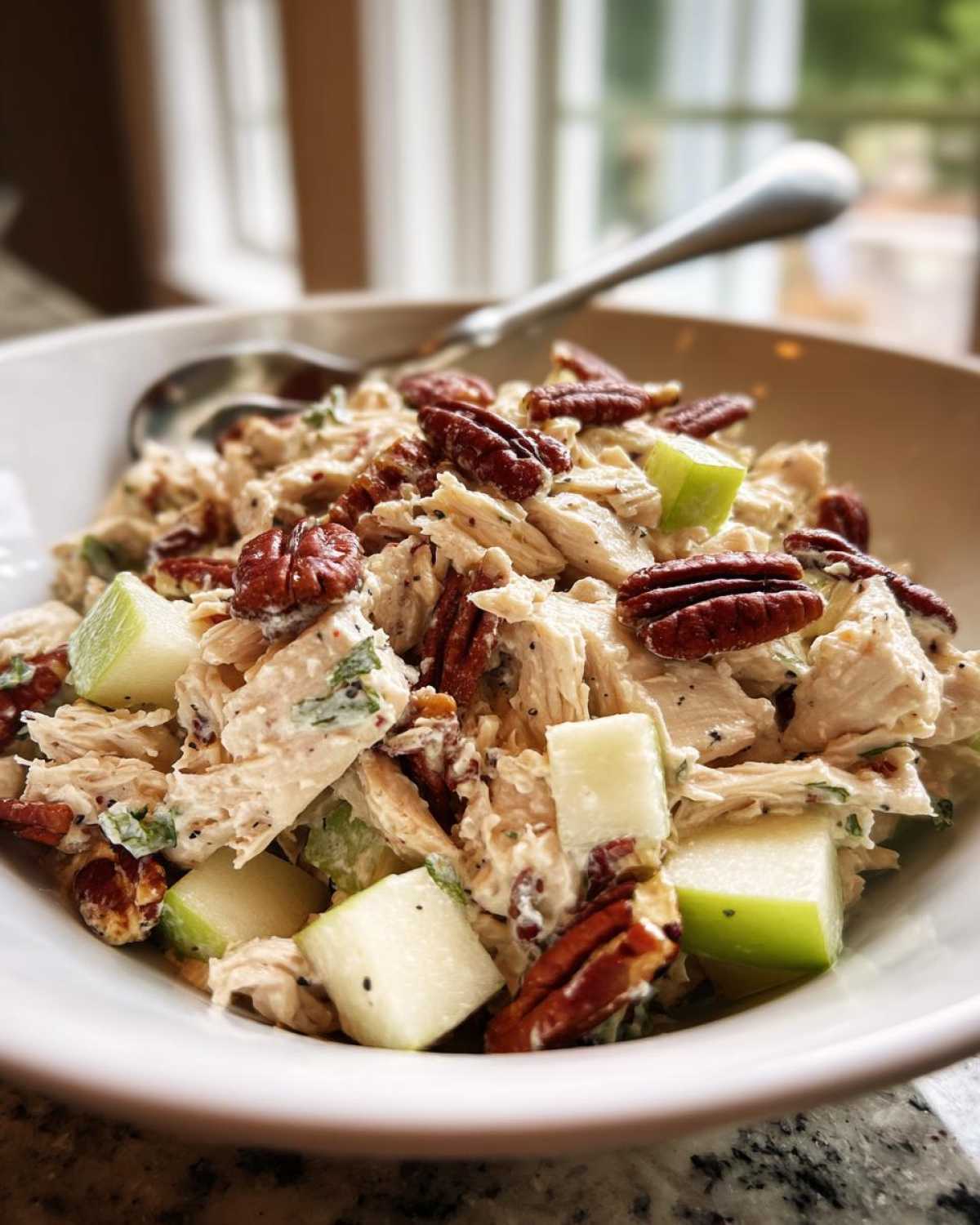Harvest Chicken Salad with Apples & Pecans (Fall Meal) - detail 2