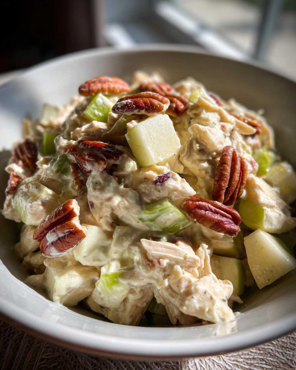 Harvest Chicken Salad with Apples & Pecans (Fall Meal) - detail 3