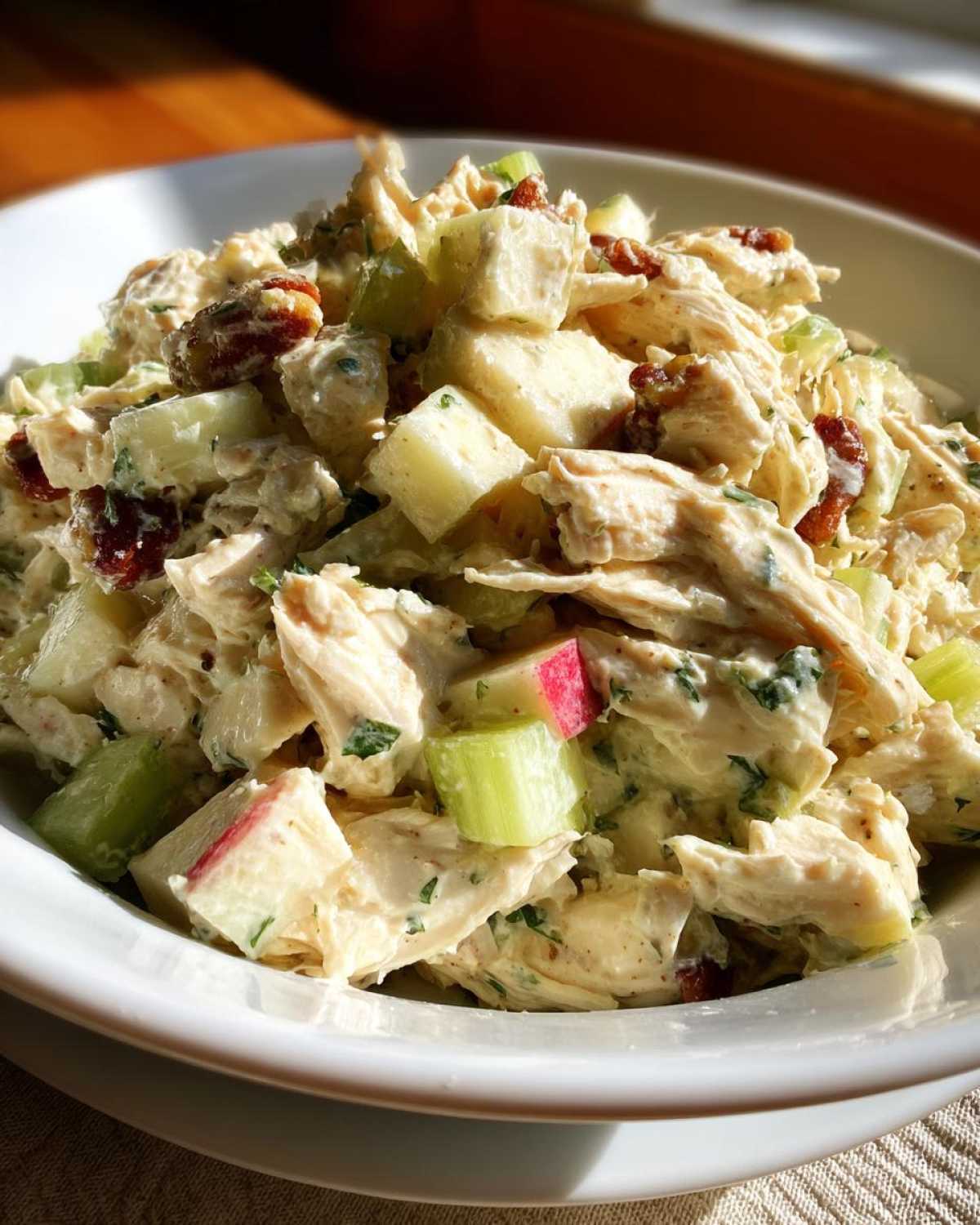 Harvest Chicken Salad with Apples & Pecans (Fall Meal) - detail 4