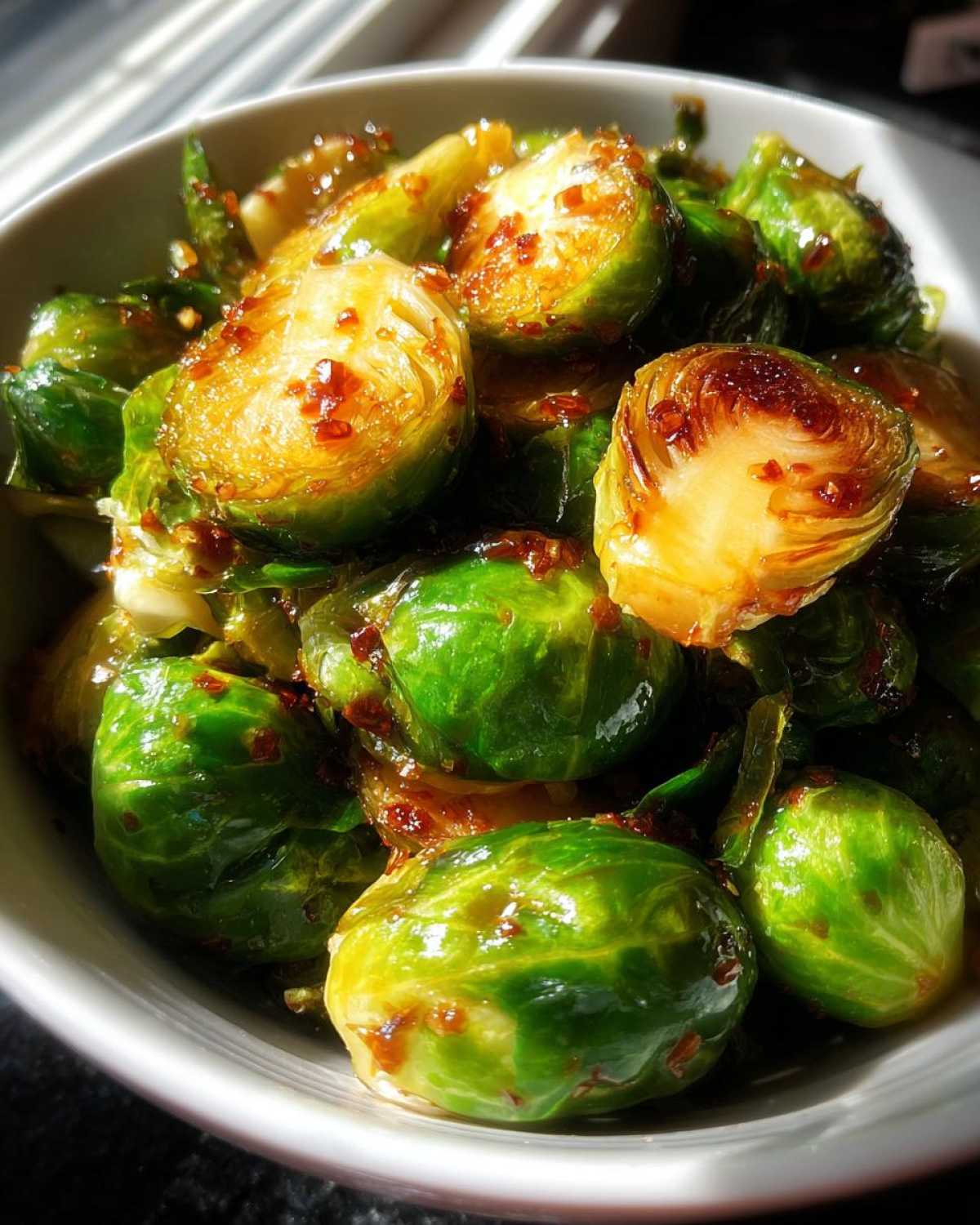 Hot Honey Brussels Sprouts (Sweet & Spicy Side) - detail 1