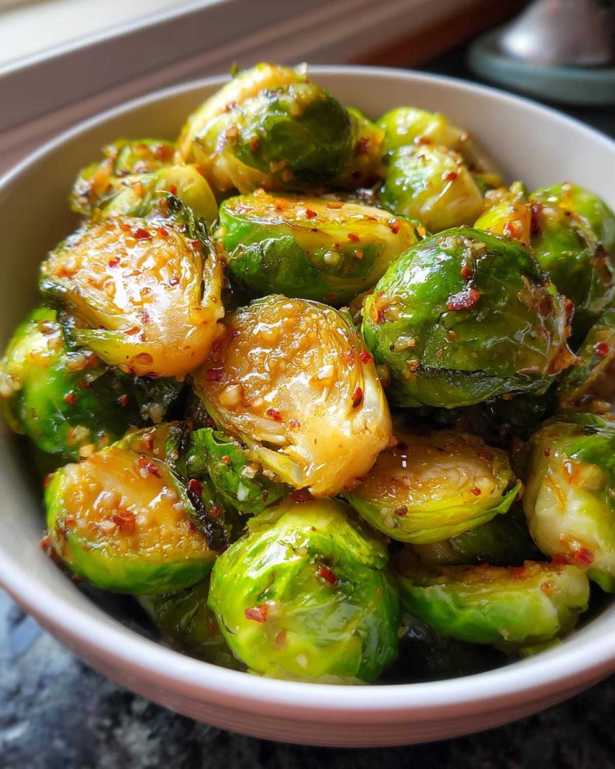 Hot Honey Brussels Sprouts (Sweet & Spicy Side) - detail 2