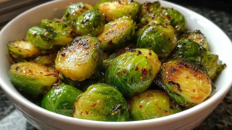 Hot Honey Brussels Sprouts (Sweet & Spicy Side)