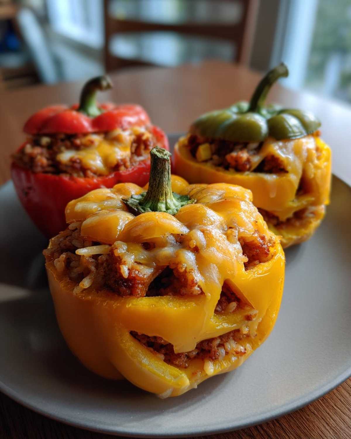Jack-O'-Lantern Stuffed Peppers (Fun Halloween Dinner) - detail 4