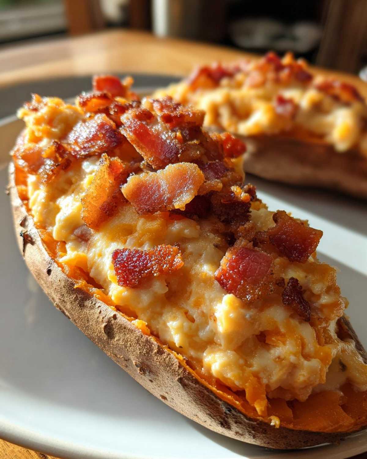 Loaded Sweet Potato Skins (Stuffed Party Appetizer) - detail 4
