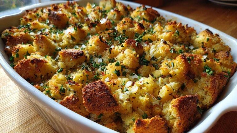 Low-Carb Cauliflower Stuffing (Keto Thanksgiving Side)