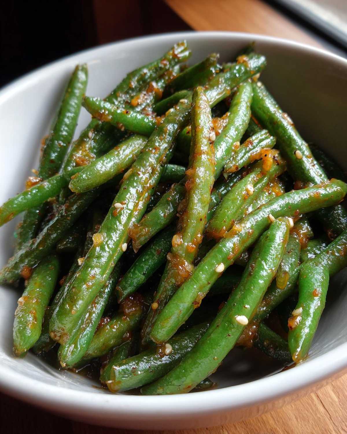 Miso Garlic Green Beans (Quick Asian Side Dish) - detail 3