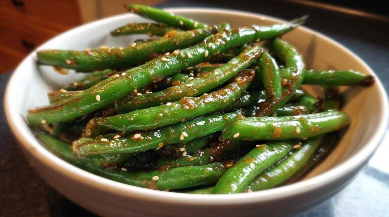 Miso Garlic Green Beans (Quick Asian Side Dish)