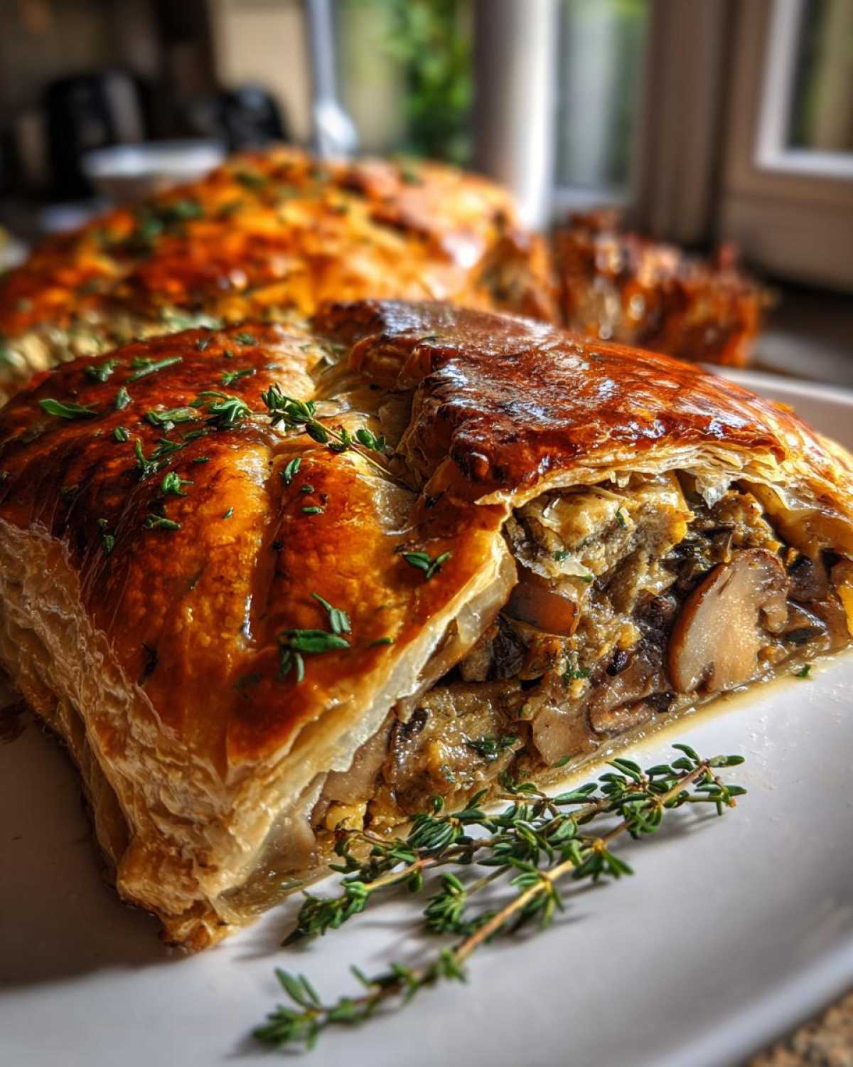 Mushroom Wellington (Vegetarian Holiday Main) - detail 2