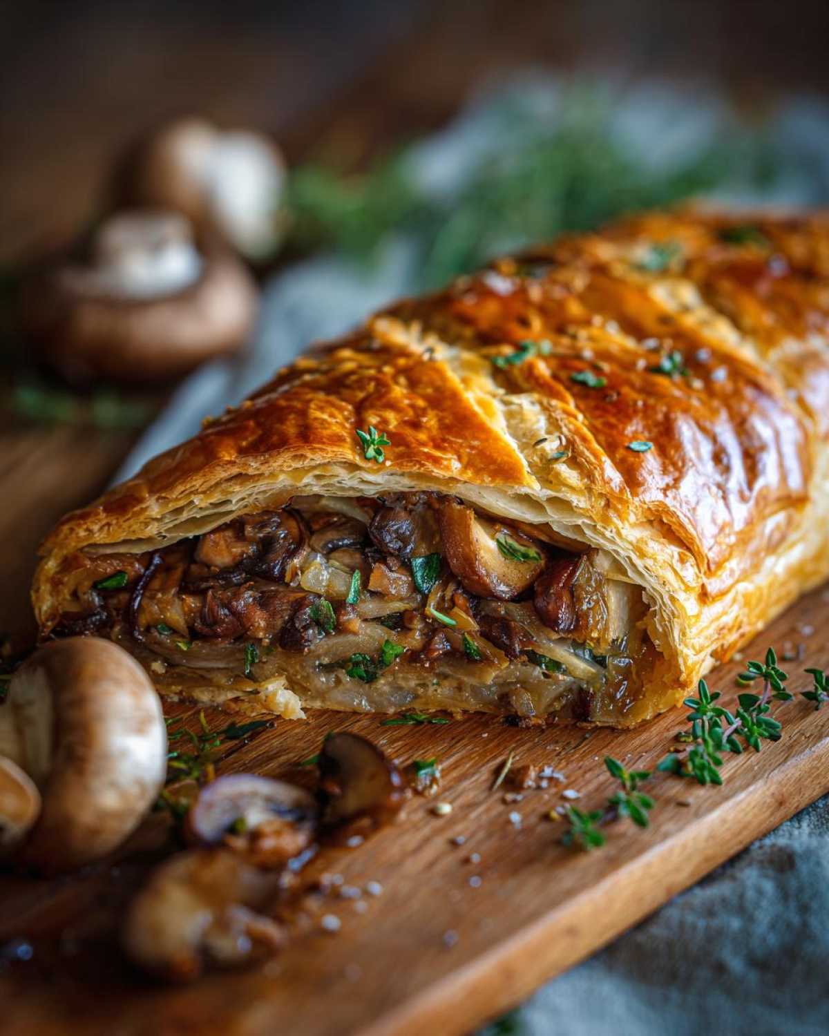 Mushroom Wellington (Vegetarian Holiday Main) - detail 3