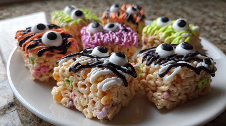 No-Bake Monster Marshmallow Treats (Halloween Rice Krispies)
