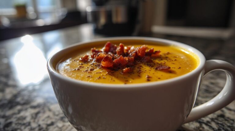 One-Pot Bacon Butternut Squash Soup (Creamy Fall Soup)