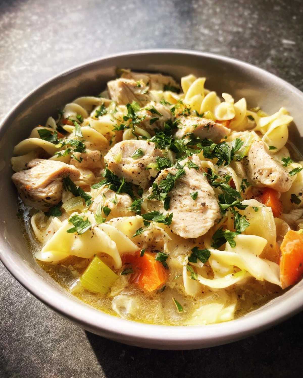 One-Pot Chicken Pot Pie Noodles (Comfort Food Mashup) - detail 1