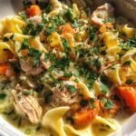 One-Pot Chicken Pot Pie Noodles (Comfort Food Mashup)