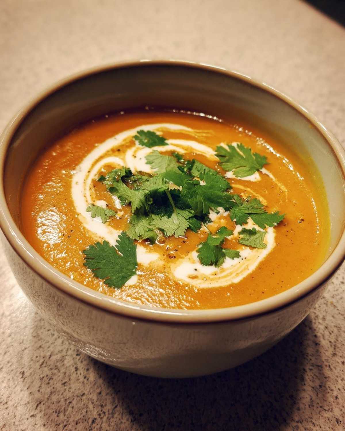 Roasted Pumpkin Coconut Soup (Vegan & Creamy) - detail 1