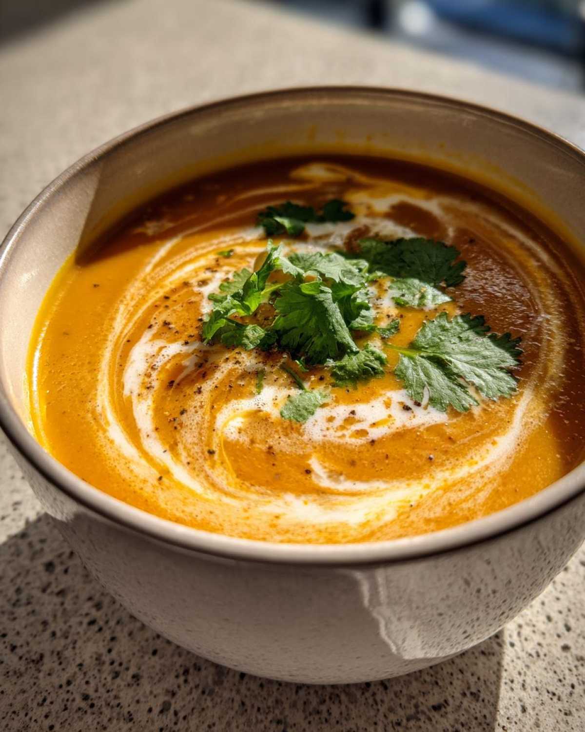 Roasted Pumpkin Coconut Soup (Vegan & Creamy) - detail 2