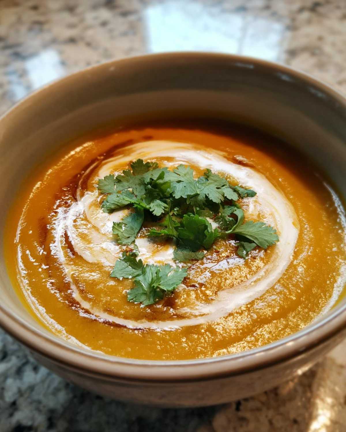 Roasted Pumpkin Coconut Soup (Vegan & Creamy) - detail 4