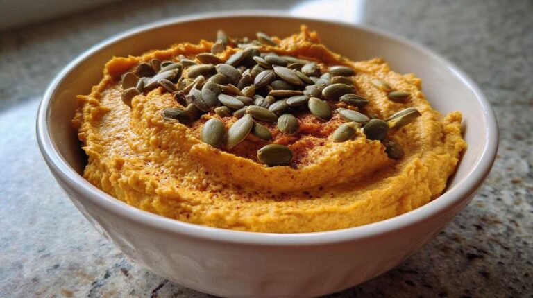 Savory Pumpkin Hummus: 10-Minute Fall Party Dip Savory Pumpkin Hummus (Fall Party Dip)