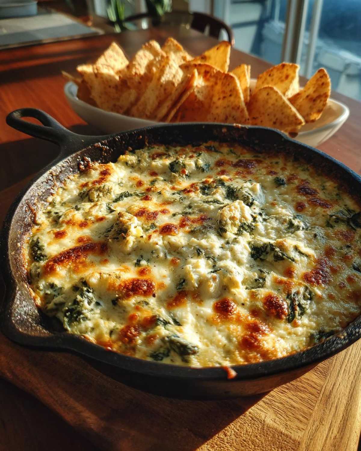 Skillet Spinach Artichoke Dip (Ooey Gooey Appetizer) - detail 2