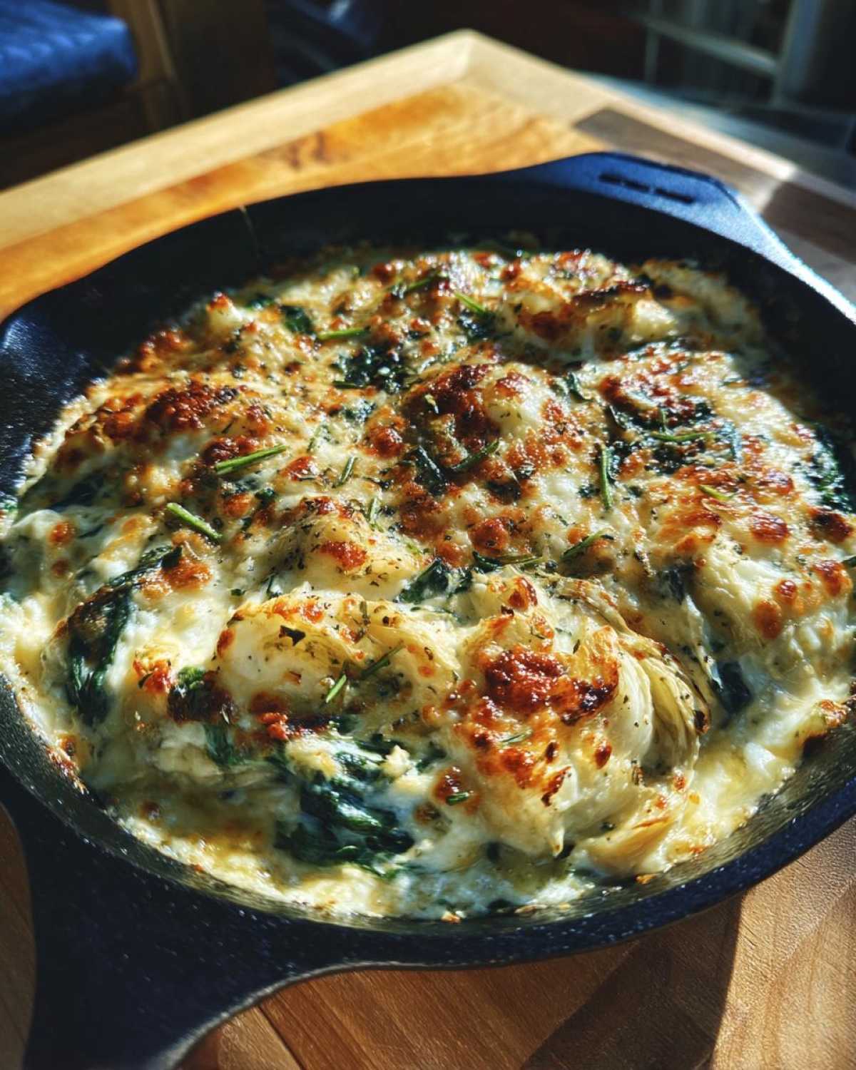 Skillet Spinach Artichoke Dip (Ooey Gooey Appetizer) - detail 4