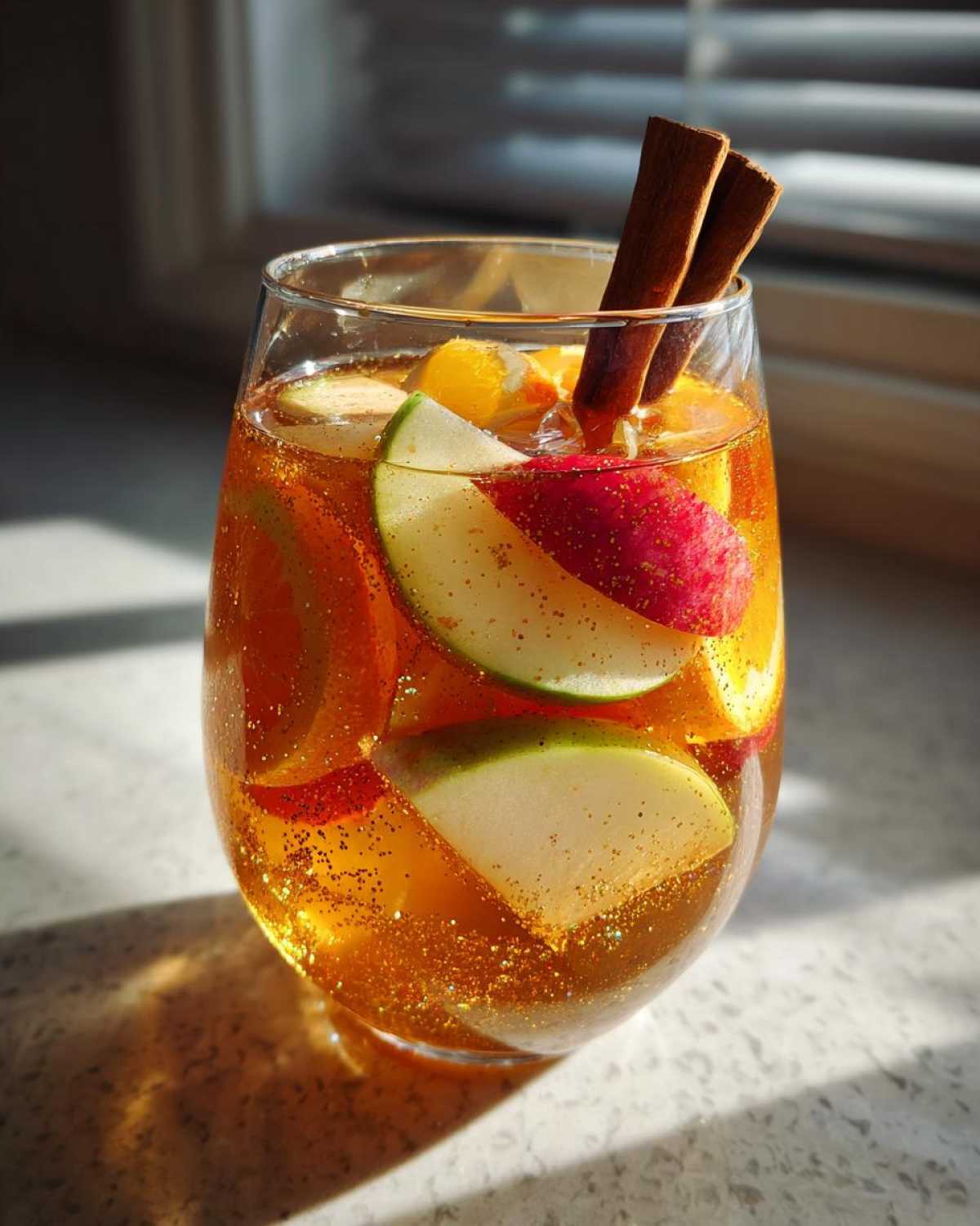 Sparkling Apple Cider Sangria (Make-Ahead Fall Punch) - detail 1