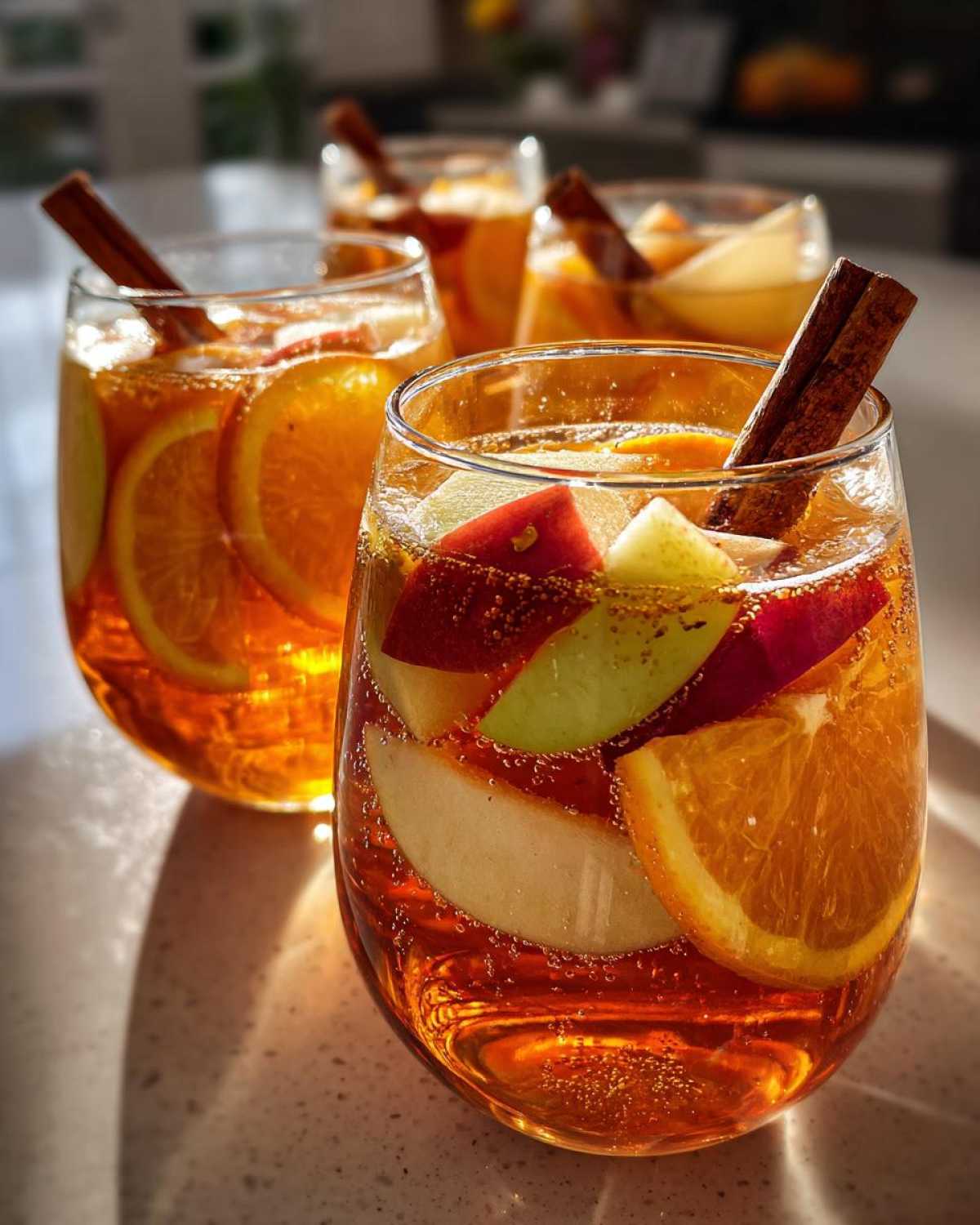 Sparkling Apple Cider Sangria (Make-Ahead Fall Punch) - detail 2