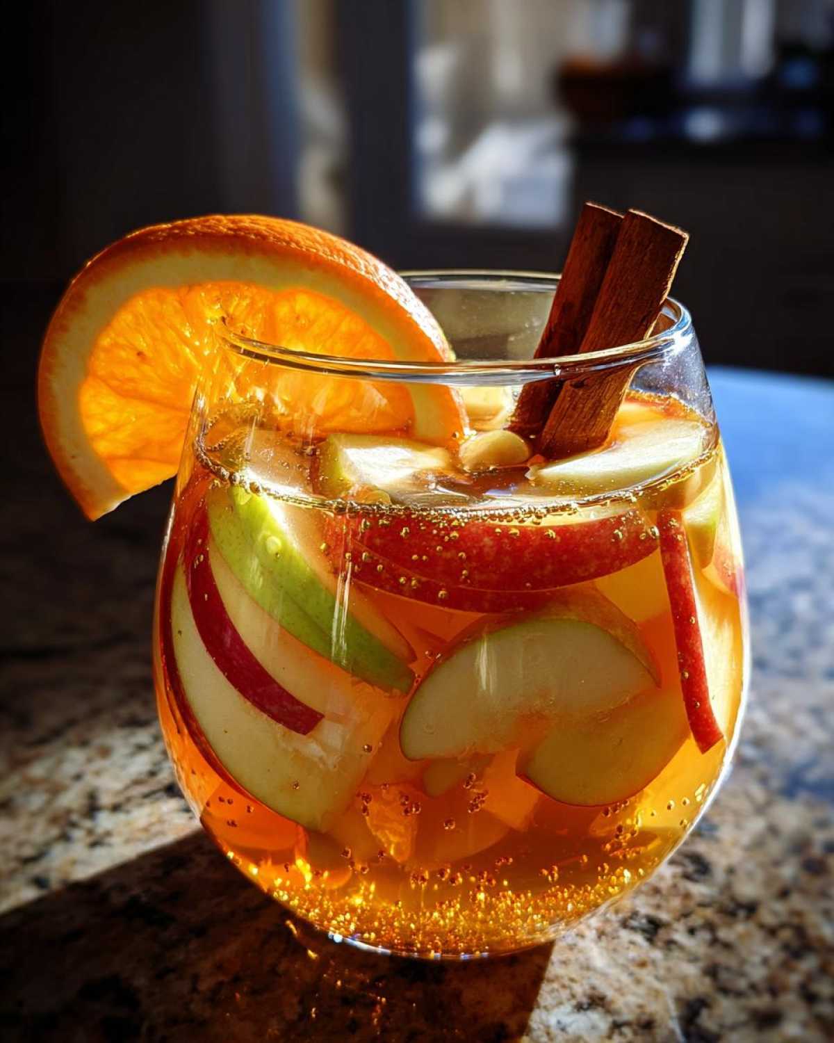 Sparkling Apple Cider Sangria (Make-Ahead Fall Punch) - detail 4