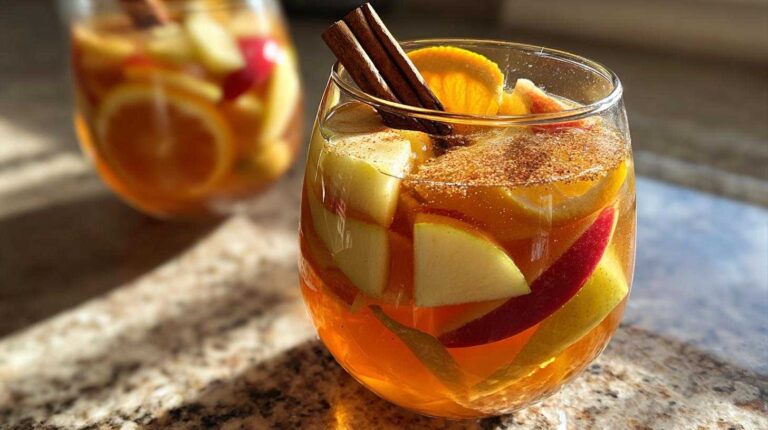 Sparkling Apple Cider Sangria (Make-Ahead Fall Punch)
