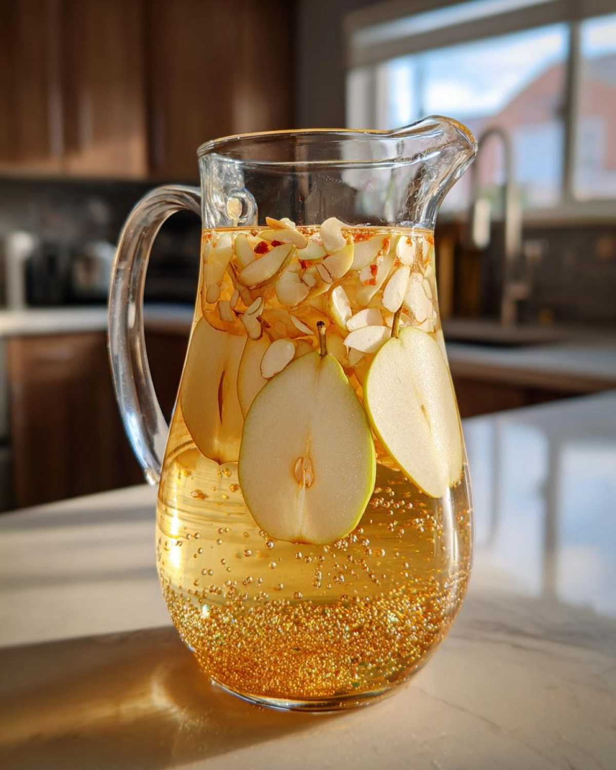 Sparkling Pear and Ginger Punch (Autumn Mocktail) - detail 3