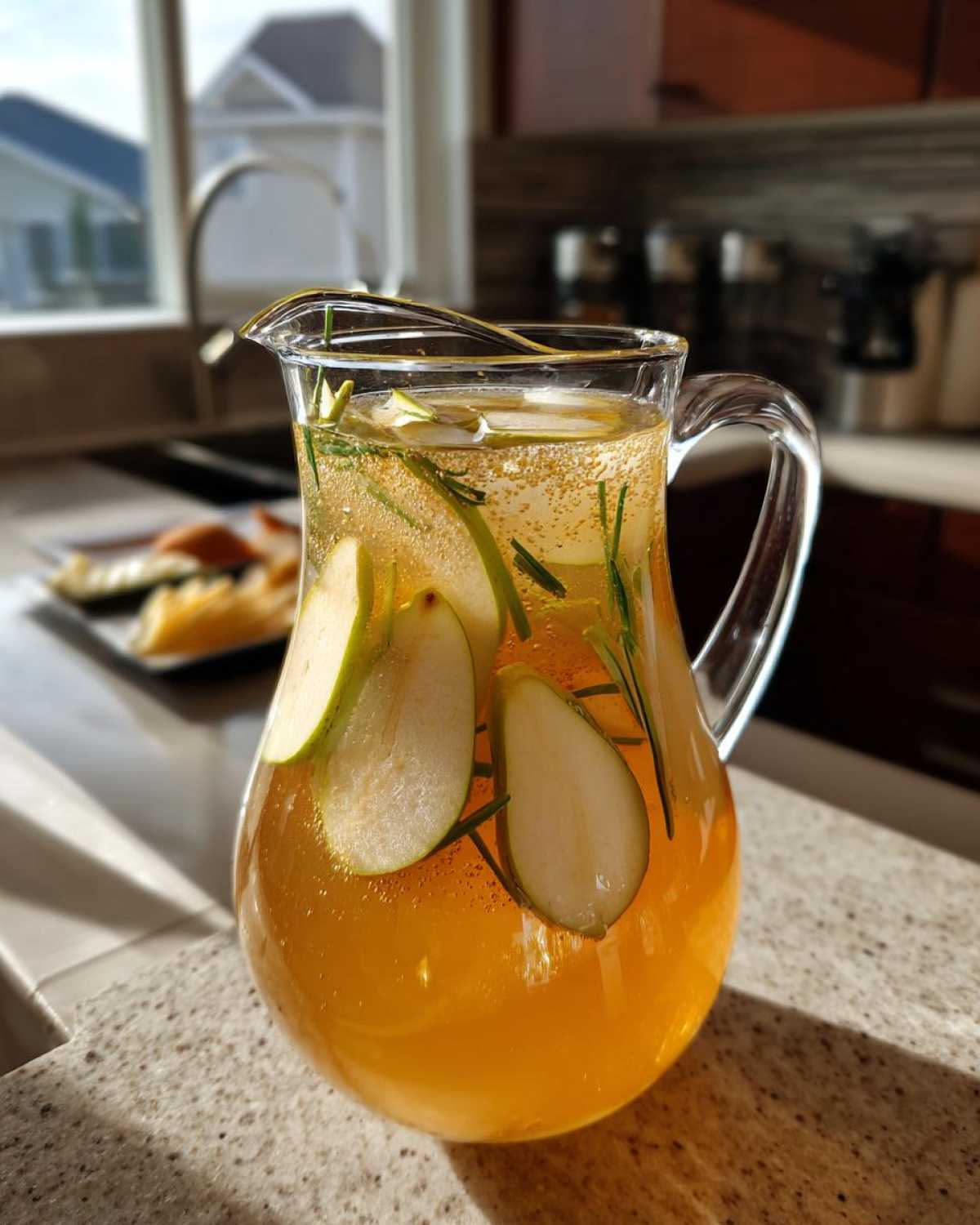 Sparkling Pear and Ginger Punch (Autumn Mocktail) - detail 4