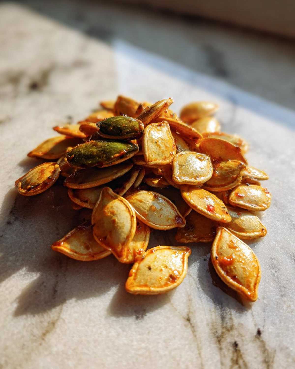 Spicy Roasted Pumpkin Seeds (Addictive Fall Snack) - detail 2
